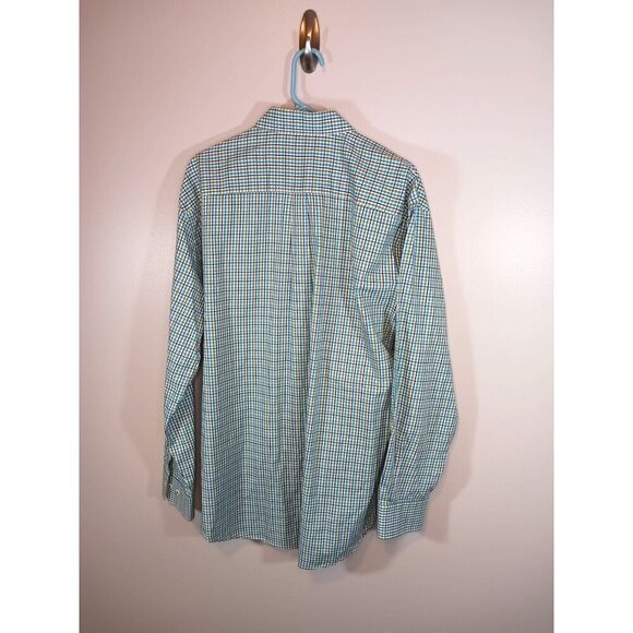 Peter Millar Cotton Plaid Long Sleeve Button Up Men's Shirt Size XL - Picture 3 of 5